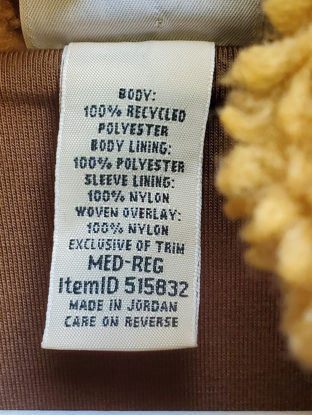 L.L. Bean Sherpa Jacket In Tan Size M - Picture 5 of 5